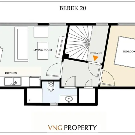 Modern Bright Cozy 1bed1bath Hidden Gem! #79 Daire İstanbul